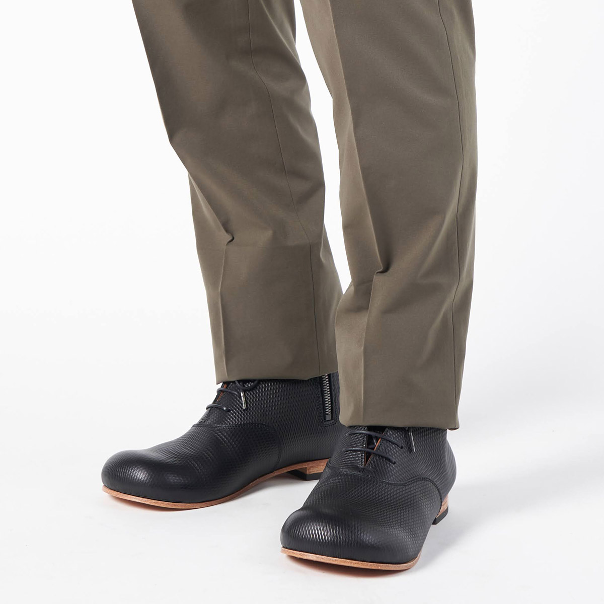 ブーツ デコ オックスフォード ブラック モデル着用