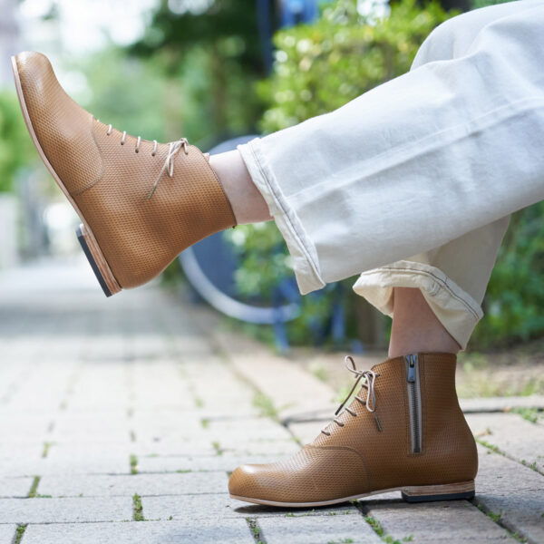 ブーツ デコ オックスフォード ブラウン モデル着用