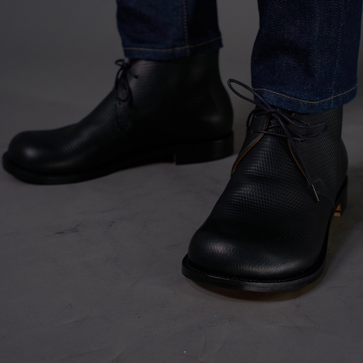 VIBRAM ハーフラバー オプション。滑り止めと耐久性の向上。